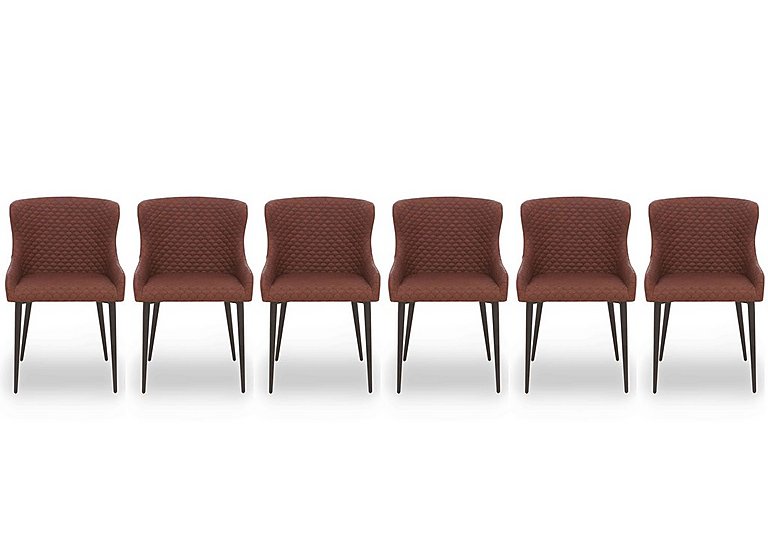 Hanoi Set of 6 Faux Leather Dining Chairs