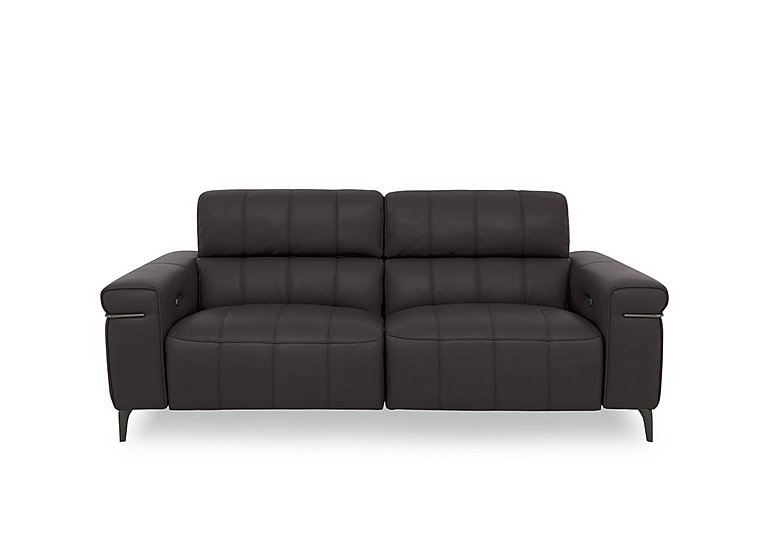 Homestage NC Leather 3 Seater Power Recliner Sofa with Power Headrests