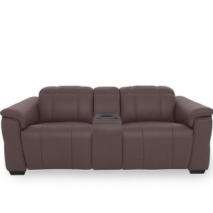 Inca NC Leather 2 Seater Power Recliner Sofa with Power Headrests and Fridge Console | Bed Sava