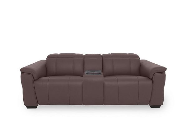 Inca NC Leather 3 Seater Power Recliner Sofa with Power Headrests and Fridge Console | Bed Sava