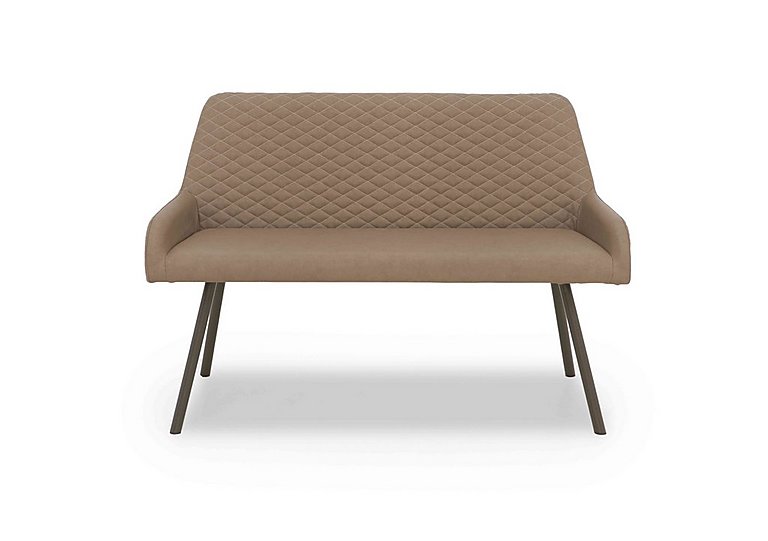 Ion Faux Leather High Back Dining Bench - Light Brown