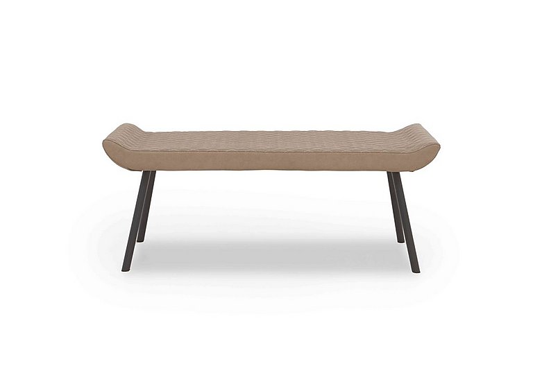 Ion Faux NC Leather Low Dining Bench - Light Brown
