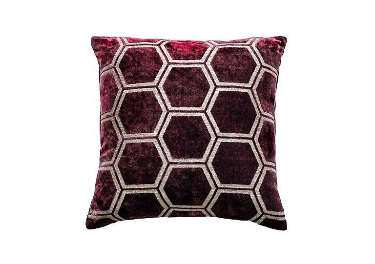 Ivor Large Cushion - Aubergine