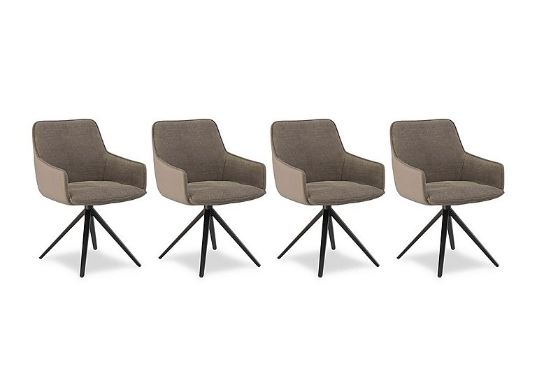 Jose Set of 4 Swivel Dining Arm Chairs