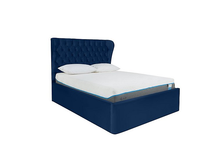 Kendall Bed Frame - King Size - Velvet Navy