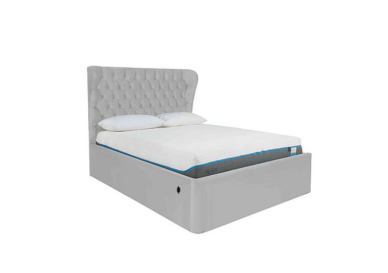 Kendall Electric Ottoman Bed Frame - Double - Velvet Silver