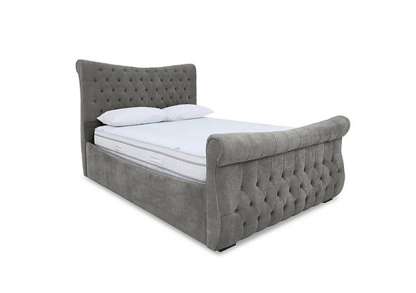 Sleep Story  Lance Right Hand Side Opening Ottoman Bed Frame  King Size  Dapple Sterling | Bed Sava