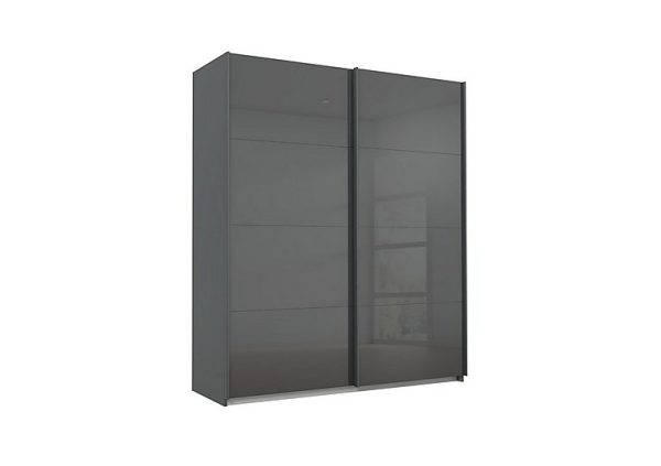 Rauch  Lima 181cm 2 Door Sliding Wardrobe with Glass Front 210cm Tall | Bed Sava