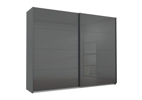 Rauch  Lima 271cm 2 Door Sliding Wardrobe with Glass Front 210cm Tall | Bed Sava