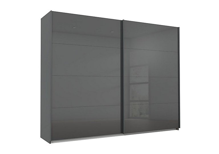 Rauch  Lima 271cm 2 Door Sliding Wardrobe with Glass Front 210cm Tall | Bed Sava