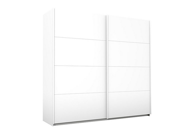 Rauch - Lima 226cm 2 Door Sliding Wardrobe with Decor Front 210cm Tall - White