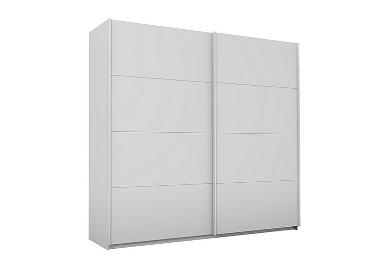 Rauch - Lima 226cm 2 Door Sliding Wardrobe with Decor Front 210cm Tall - Silk Grey