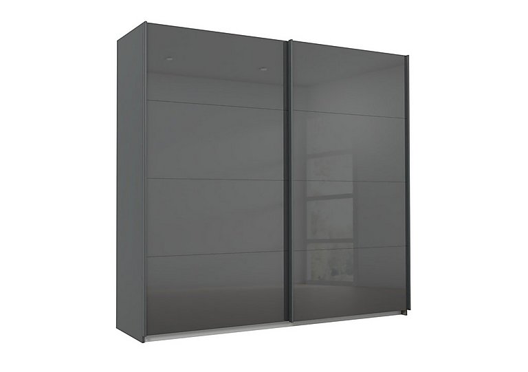 Rauch - Lima 226cm 2 Door Sliding Wardrobe with Glass Front 210cm Tall