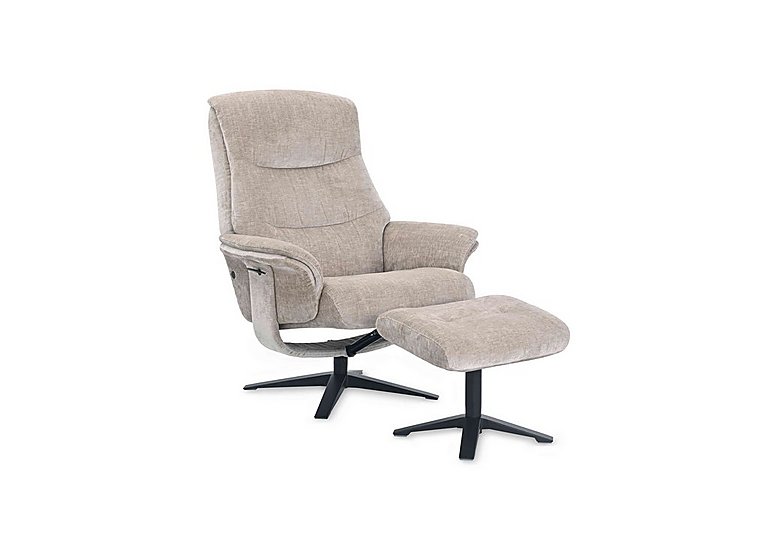 Lindos Fabric Swivel Chair and Footstool