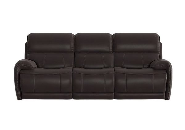 Link 3 Seater NC Leather Power Recliner Sofa with Power Headrests | Bed Sava