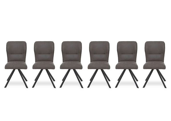 Bodahl  Loki Set of 6 Swivel Dining Chairs | Bed Sava