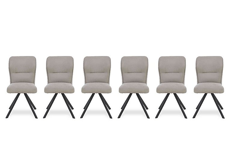 Bodahl - Loki Set of 6 Swivel Dining Chairs - Taupe