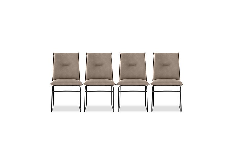 Connubia  Maya Set of 4 Black Metal Leg Dining Chairs  Desert | Bed Sava