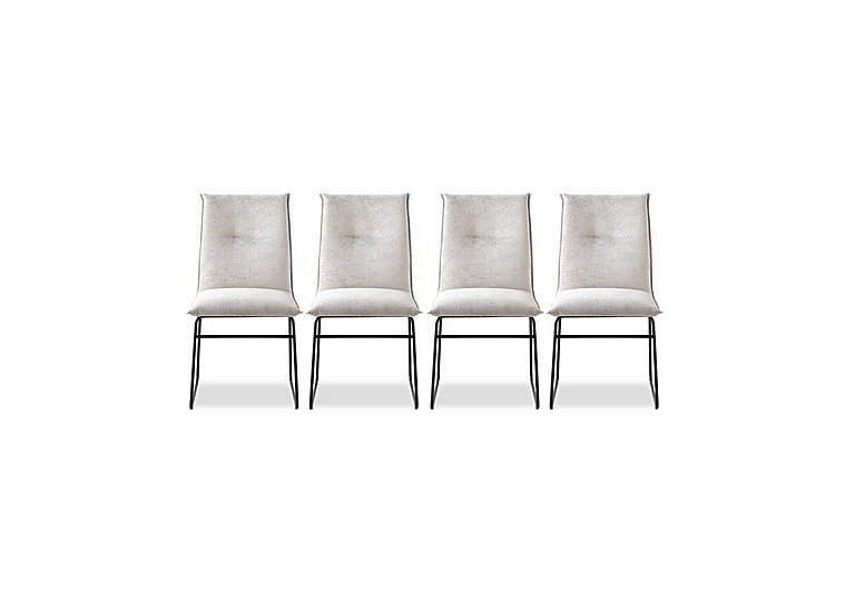 Connubia  Maya Set of 4 Black Metal Leg Dining Chairs | Bed Sava