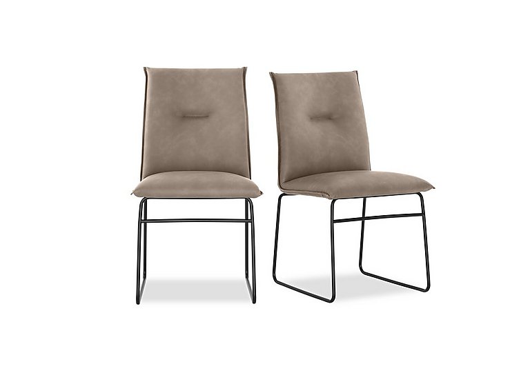 Connubia  Maya Pair of Black Metal Leg Dining Chairs  Desert | Bed Sava