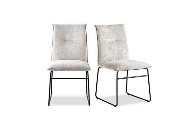 Connubia  Maya Pair of Black Metal Leg Dining Chairs | Bed Sava