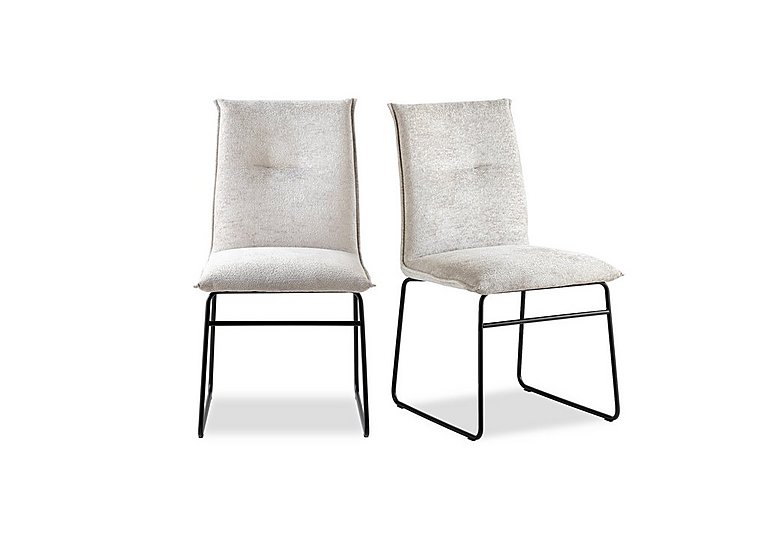 Connubia  Maya Pair of Black Metal Leg Dining Chairs | Bed Sava