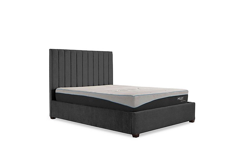 Miranda 133cm Headboard Manual Ottoman Bed Frame - Double - Sanderson Coal