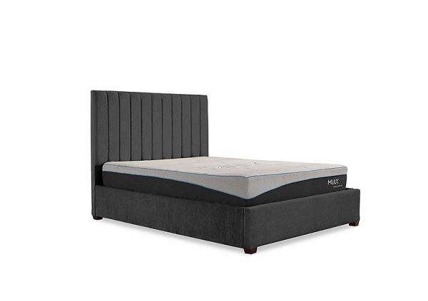 Miranda 133cm Headboard Manual Ottoman Bed Frame  King Size  Sanderson Coal | Bed Sava