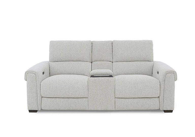 Nixon 2 Seater Fabric Power Recliner Sofa with Cupholder Power Console