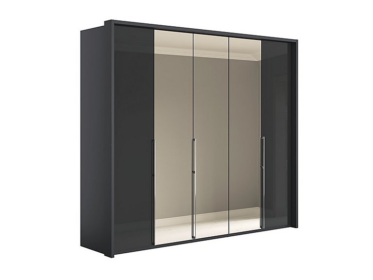 Wiemann - Pacifica 2 256cm 5 Door Bifold Wardrobe with 3 Mirror Doors