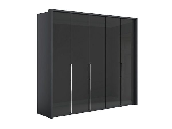 Wiemann  Pacifica 2 256cm 5 Door Bifold Wardrobe  Graphite | Bed Sava