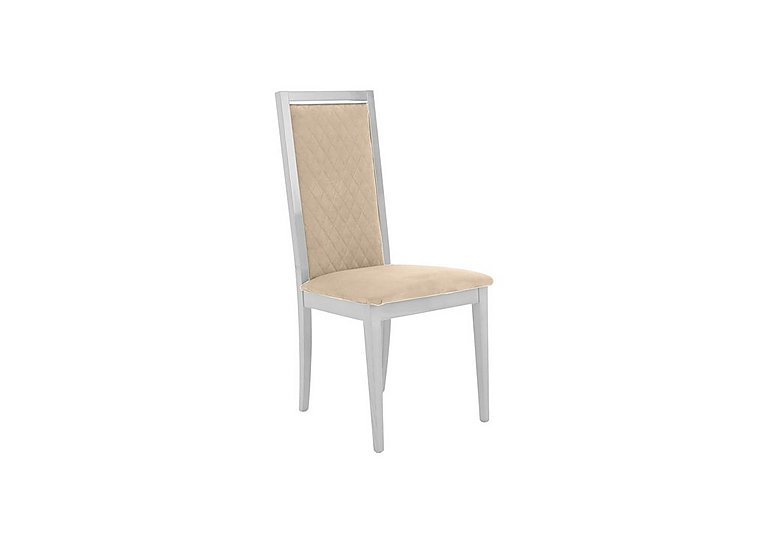 Palazzo Rombi Dining Chair in Glossy White - Aquos Cream