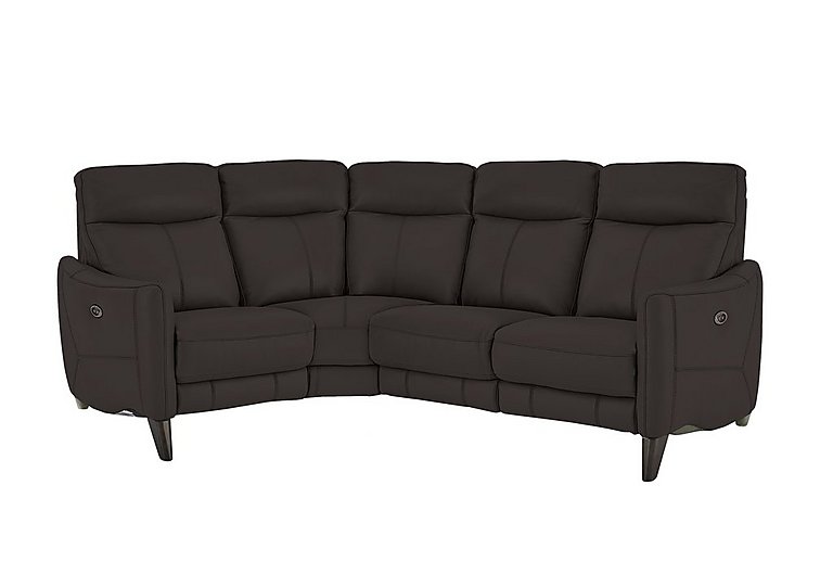 Compact Collection Petit NC Leather Power Recliner Left Hand Facing Corner Sofa