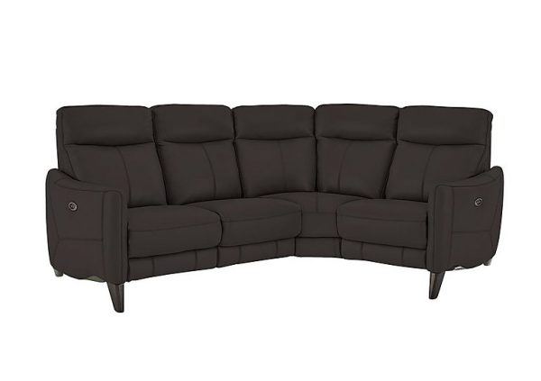 Compact Collection Petit NC Leather Power Recliner Right Hand Facing Corner Sofa | Bed Sava