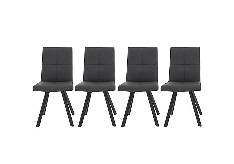 Phoenix Set of 4 Dining Chairs - Dark Grey