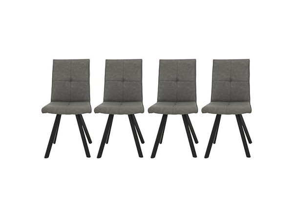 Phoenix Set of 4 Dining Chairs  Two Tone | Bed Sava