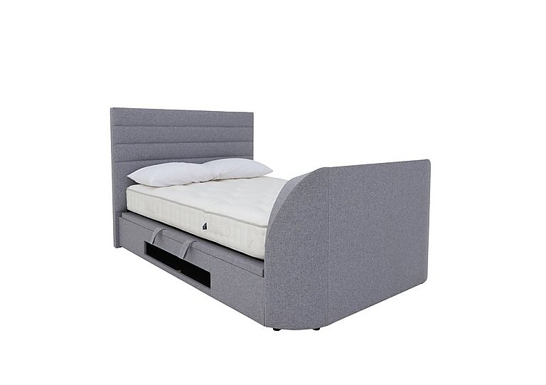Porthos TV Ottoman Bed Frame - Double - Marbella Grey