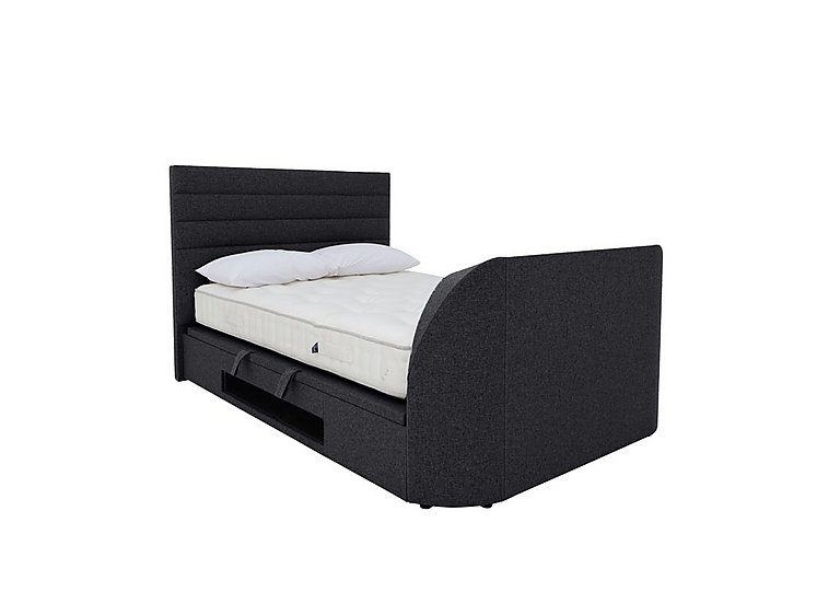 Porthos TV Ottoman Bed Frame - Double - Slate Grey