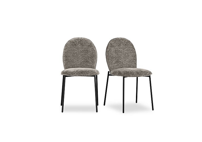 Connubia - Riley Pair of Mid Black Metal Leg Dining Chairs