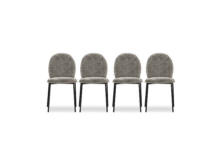 Connubia - Riley Set of 4 Mid Black Metal Leg Dining Chairs