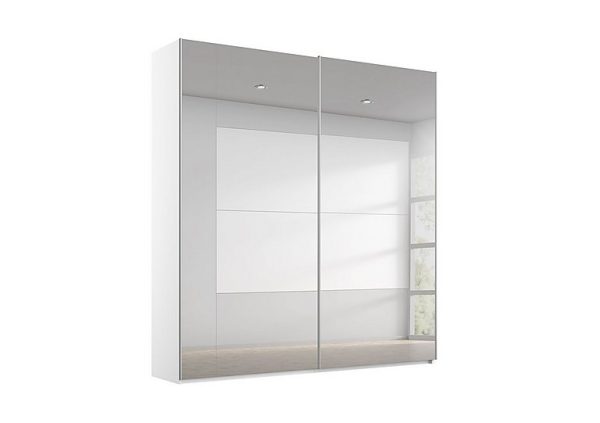 Rauch  Rio 181cm 2 Door Sliding Wardrobe with Premium Interior Fittings Package  Alpine White | Bed Sava