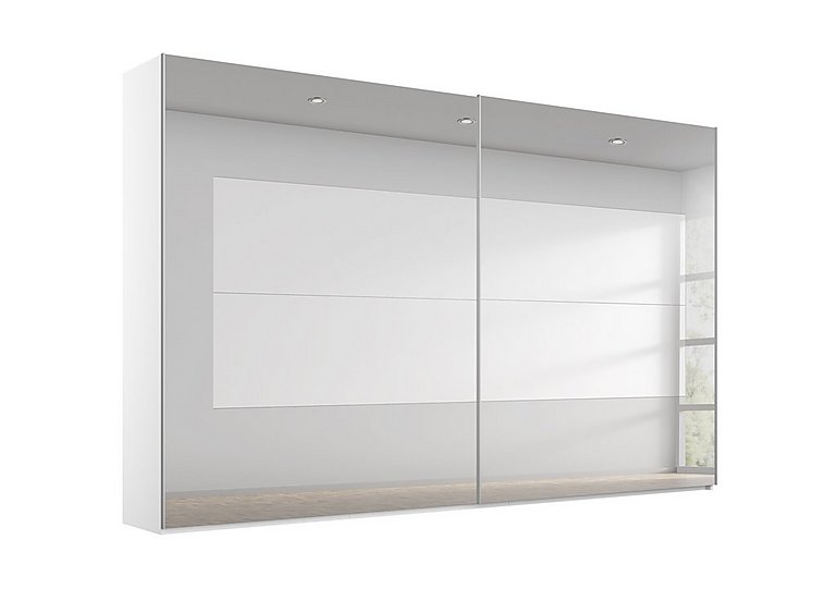 Rauch - Rio 316cm 2 Door Sliding Wardrobe with Premium Interior Fittings Package - Alpine White