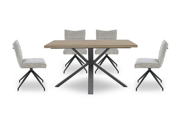 Saturn Compact Dining Table and 4 Swivel Chairs | Bed Sava