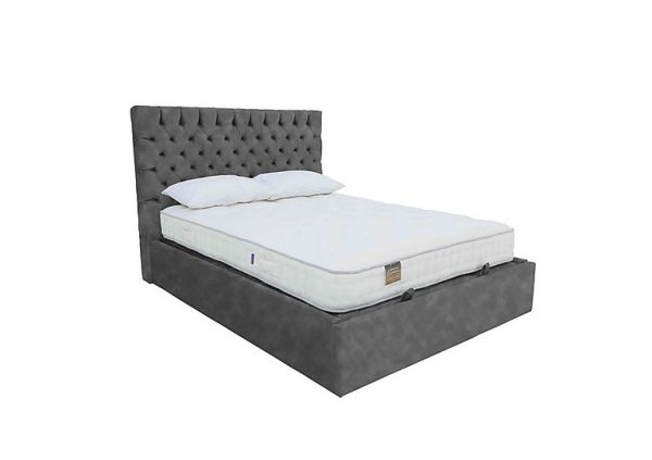 Sergio Ottoman Bed Frame  Double  Dapple Mink | Bed Sava