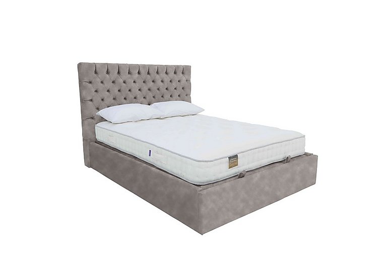 Sergio Ottoman Bed Frame - Double - Dapple Silver