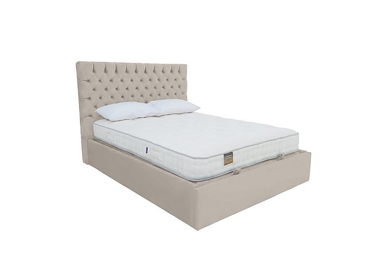 Sergio Ottoman Bed Frame - Double - Smooth Stone