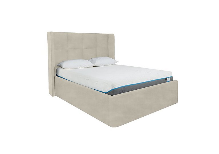 Shiva Ottoman Bed Frame - Double - Savannah Almond