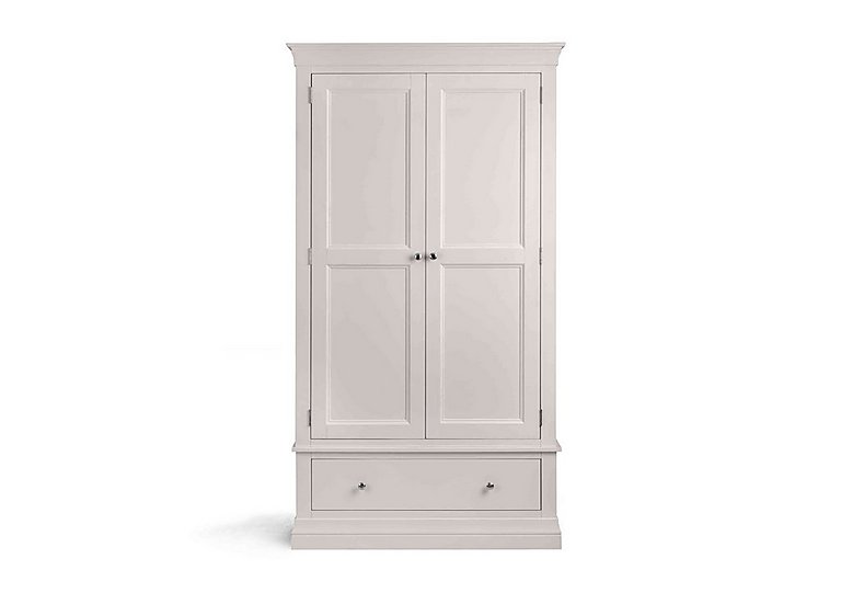 Sophia 2 Door 1 Drawer Wardrobe - Light Grey