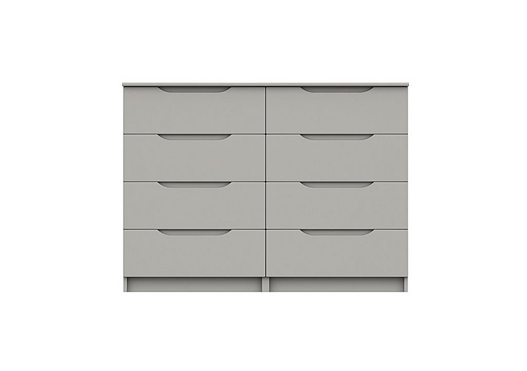 London Bedrooms - St Pancras 4 + 4 Drawer Chest - Light Grey