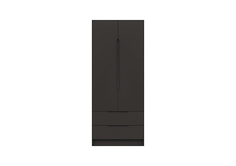 London Bedrooms  St Pancras 2 Door 2 Drawer Wardrobe  Graphite | Bed Sava